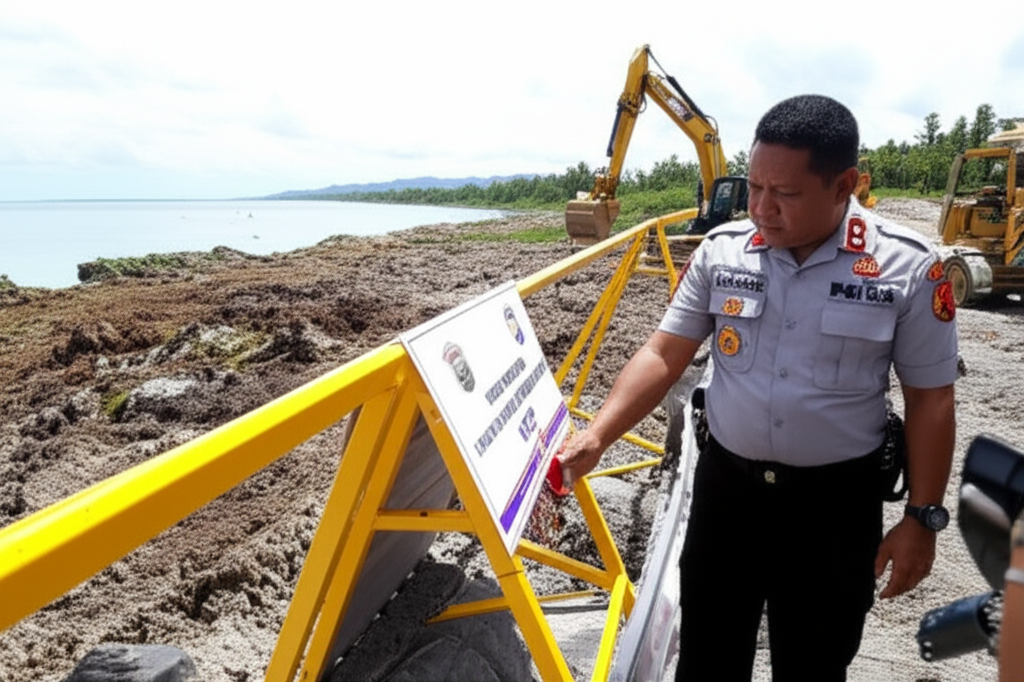 KKP Segel Reklamasi Tambang Ilegal PT PII di Sorong, Papua Barat Daya